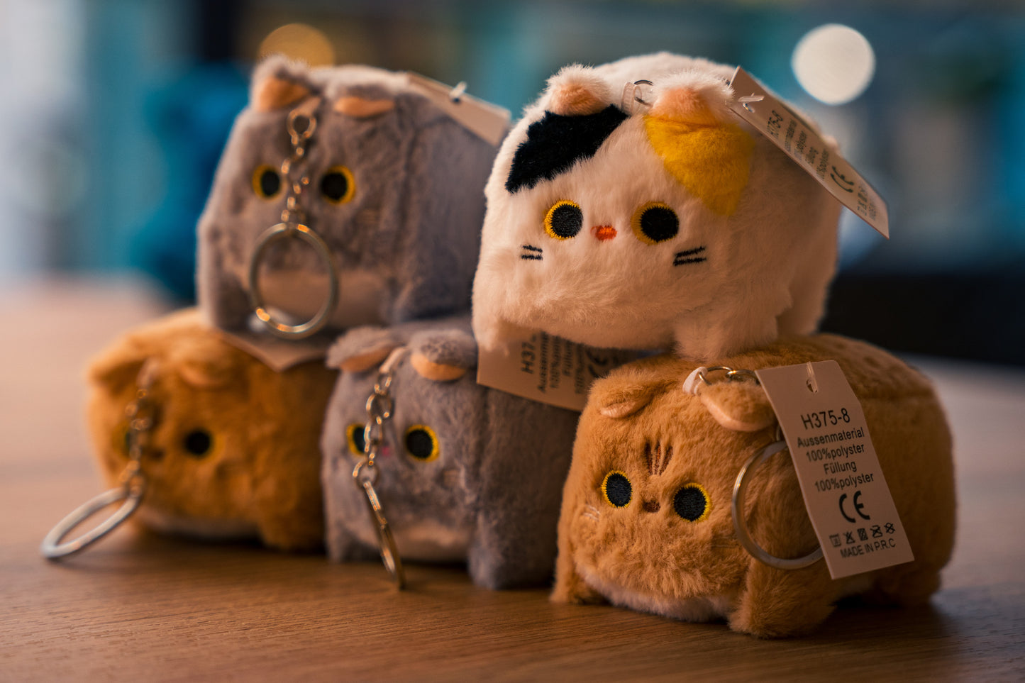 Schlüsselanhänger Katzenwürfel